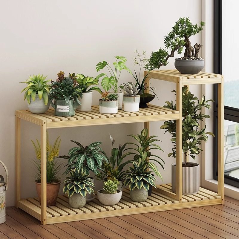 花架阳台置物架可移动阶梯式防腐木多肉花盆实木客厅落地式花架子,住宅家具,花架/花几,淘宝优惠券,粉丝福利购,淘宝优惠卷