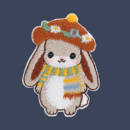 可爱小兔刺绣布贴羽绒服破洞修补贴衣服补丁贴DIY装 饰贴自粘贴