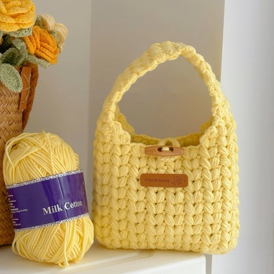 勾线手工编织无聊解闷手工diy包编织包手工diy编织包材料钩针包包