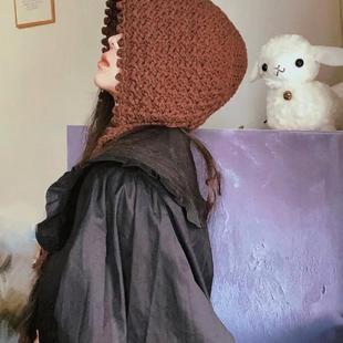 ins风森系护耳帽子diy材料包手工编织毛线钩针送女朋友闺蜜儿童