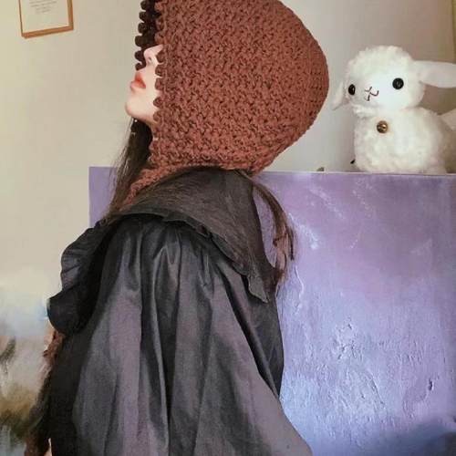 ins风森系护耳帽子diy材料包手工编织毛线钩针送女朋友闺蜜儿童