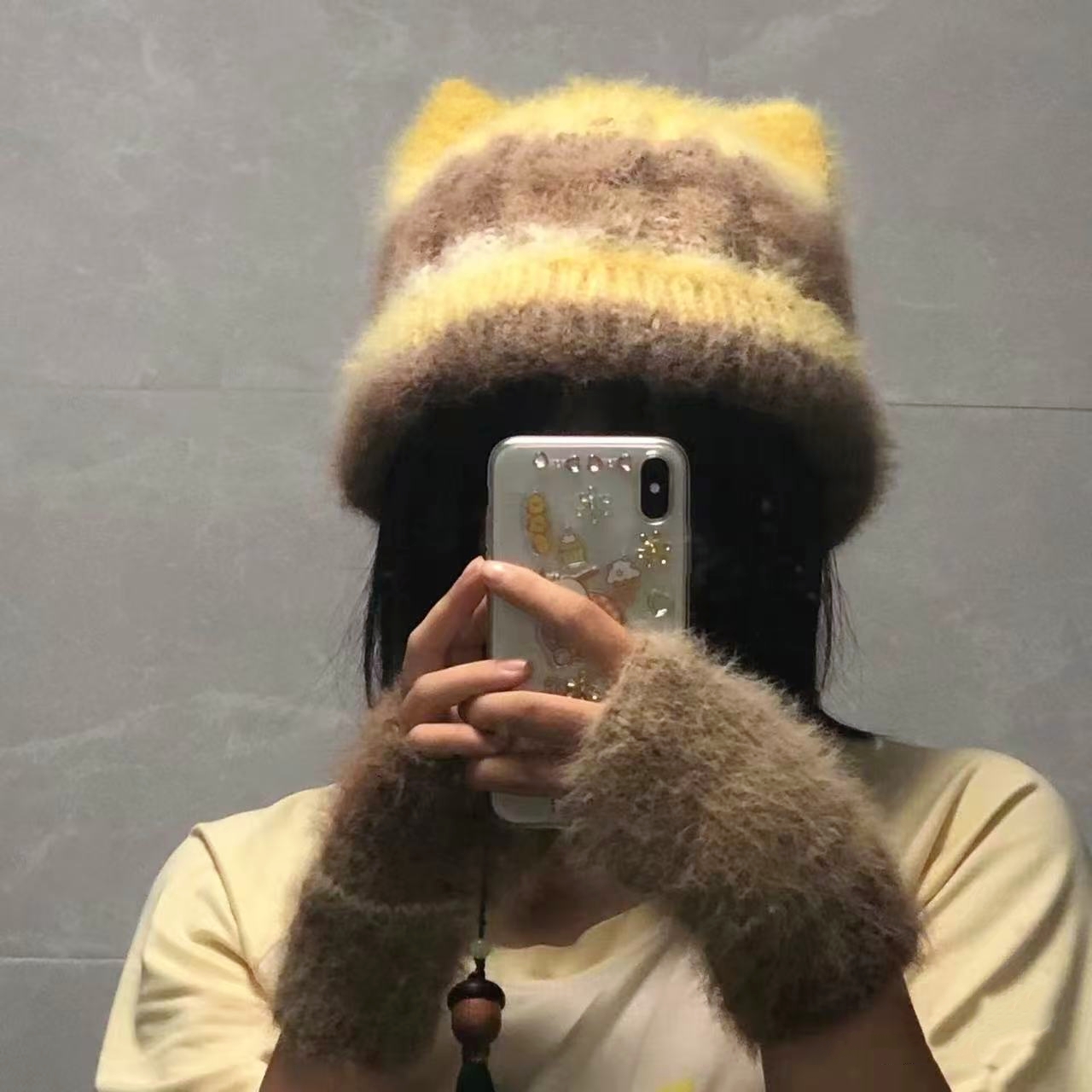 雪宝毛线帽子diy手工材料包手工解闷打发时间毛线手工编织钩织diy