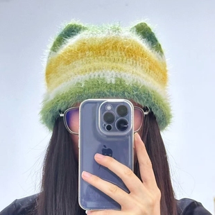 雪宝毛线打发时间的手工diy帽子diy手工材料包毛线手工编织初学者