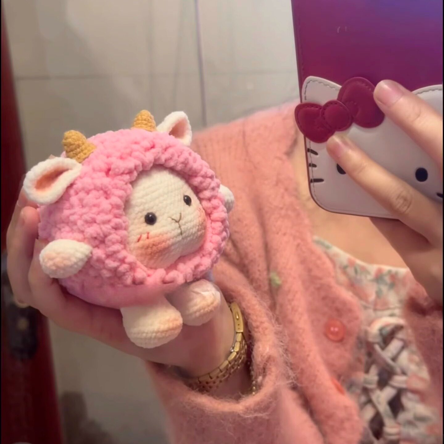 手工diy钩织小玩偶针织挂件diy材料包钩针玩偶消磨时间的手工diy