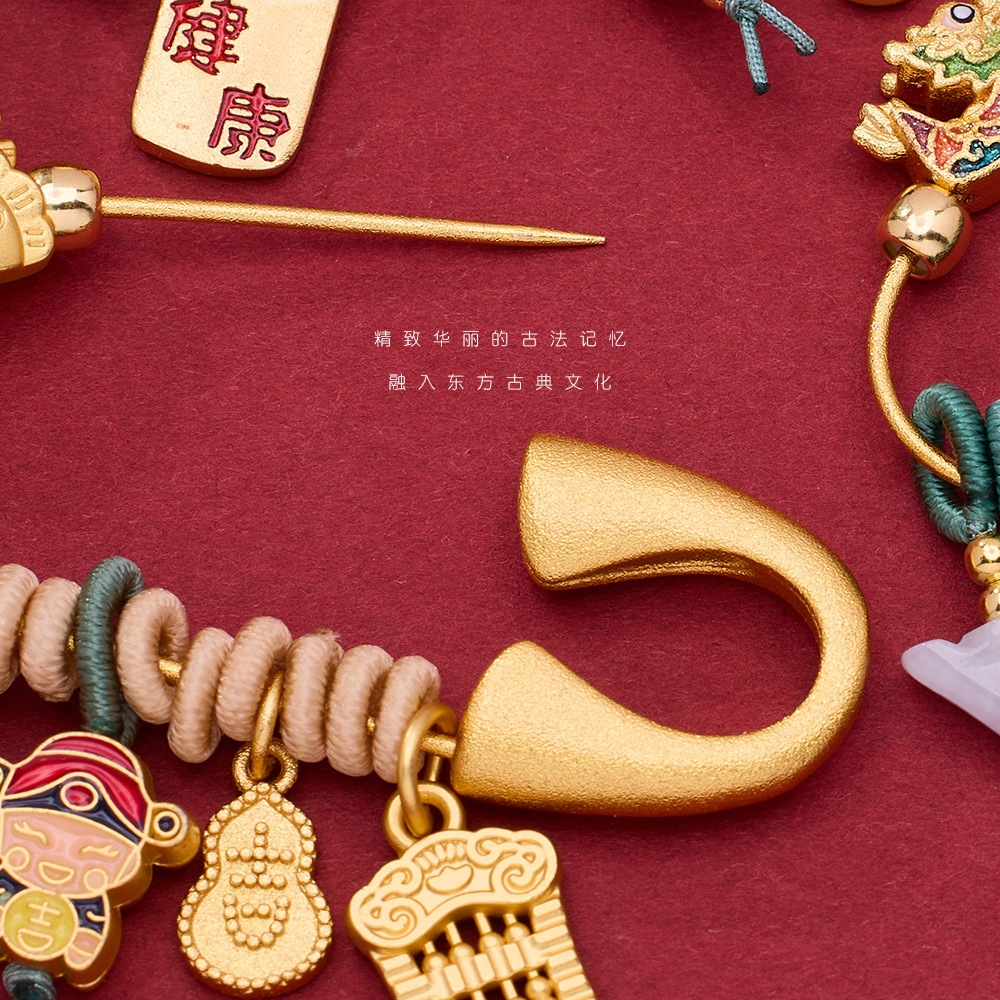 孕妇别针龙宝宝沙金黄金色饰品安全帽婴儿胸针福袋生肖满月挂件