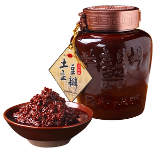 非遗乐山土主豆瓣酱四川特产香辣红油蚕胡黑老豆瓣酱三年陈酿800g