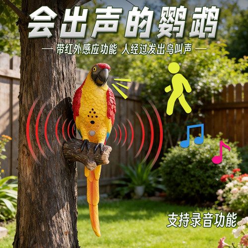 会出声带红外感应的鹦鹉支持录音