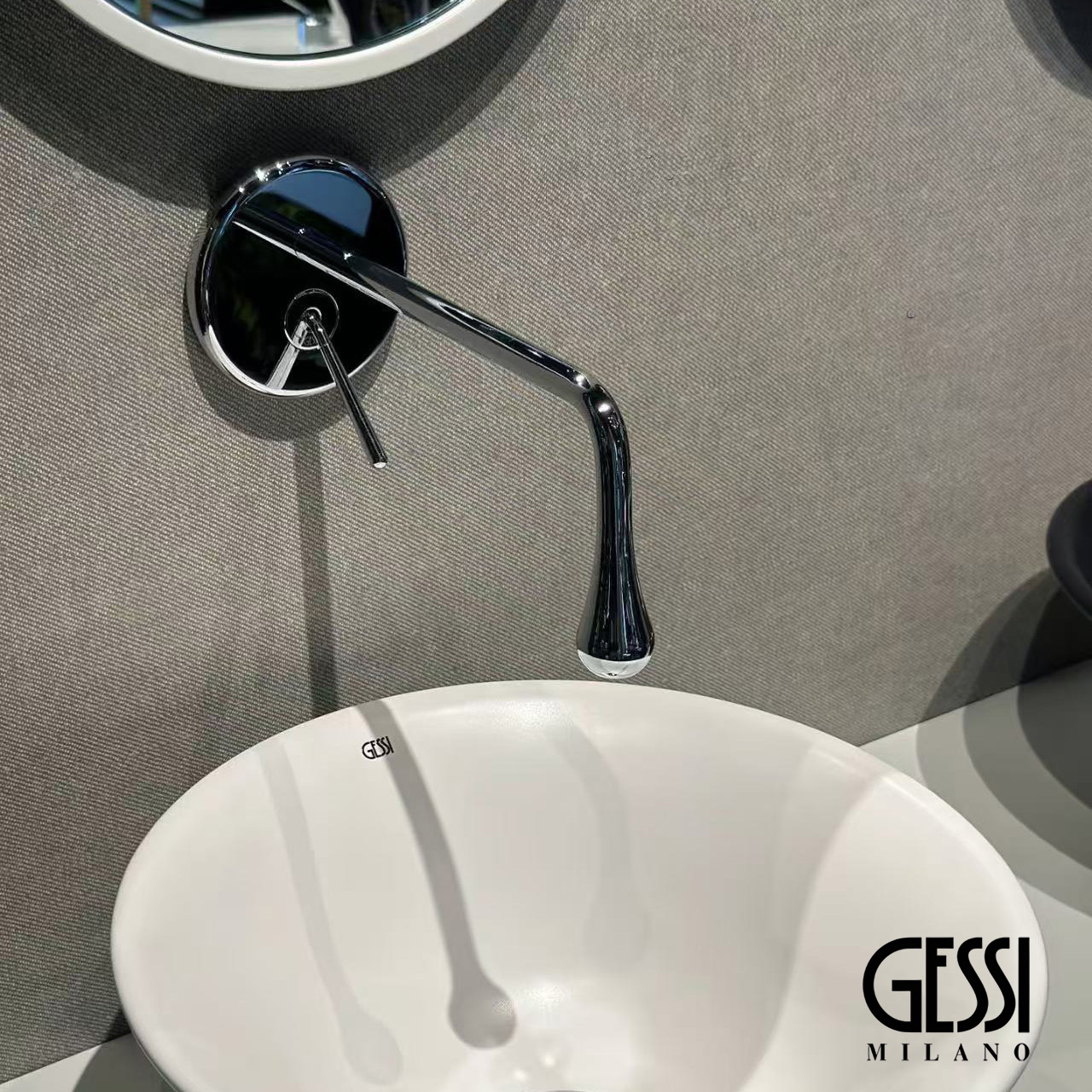 意大利gessi水龙头入墙式面盆龙头墙出嵌入式冷热暗装水滴水龙头