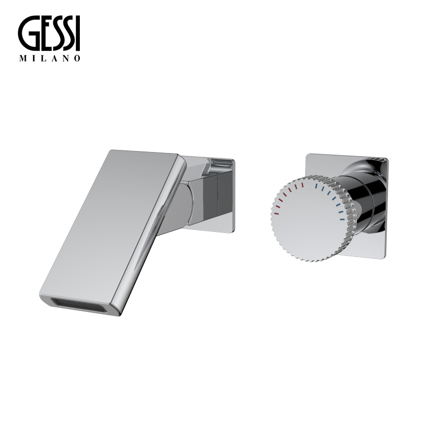 意大利GESSI全铜暗装内嵌入式墙出洗面盆冷热水折叠墙排出水龙头