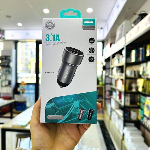 车载充电器双口USB智能3.1A金属