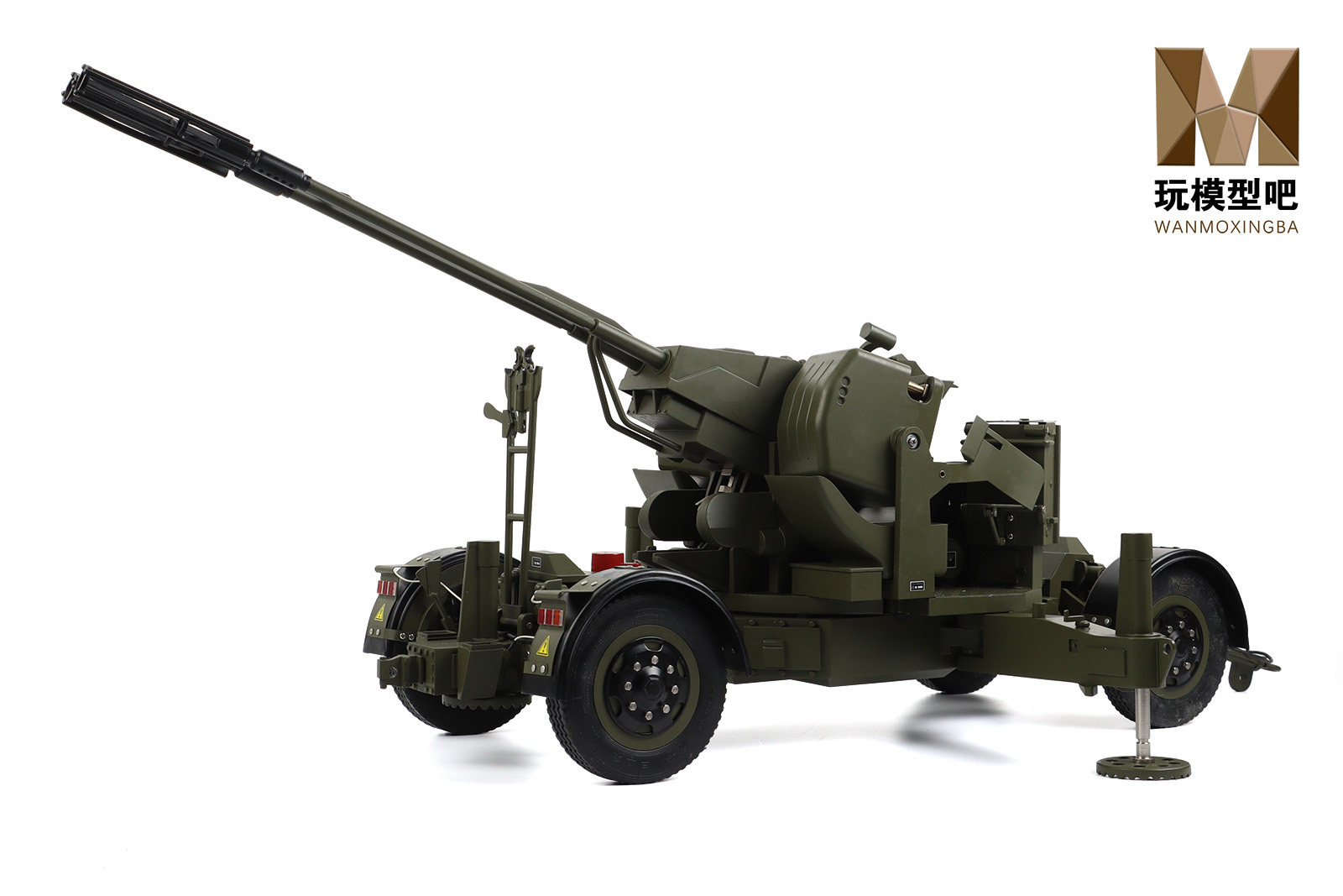 鸿峻达1/10中国陆军90式双35毫米牵引式高射炮合金成品收藏模型