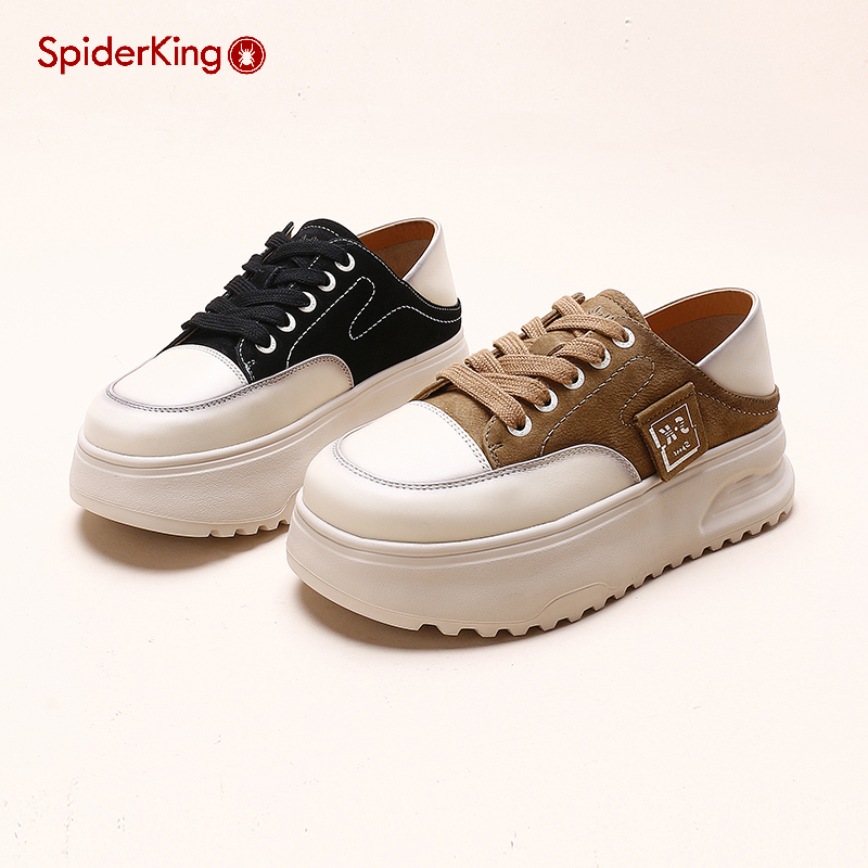 蜘蛛王官方旗舰店正品真皮板鞋