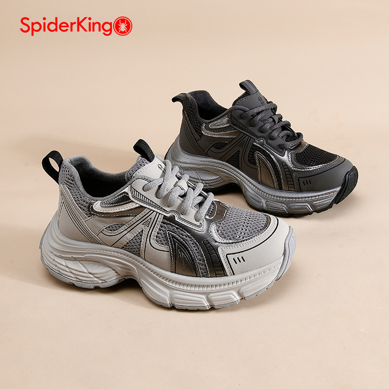 蜘蛛王官方正品授权增高老爹鞋女