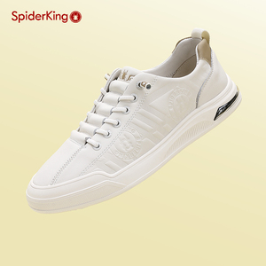 蜘蛛王官方2025年正品板鞋男真皮软底2024秋季小白鞋潮百搭休闲鞋