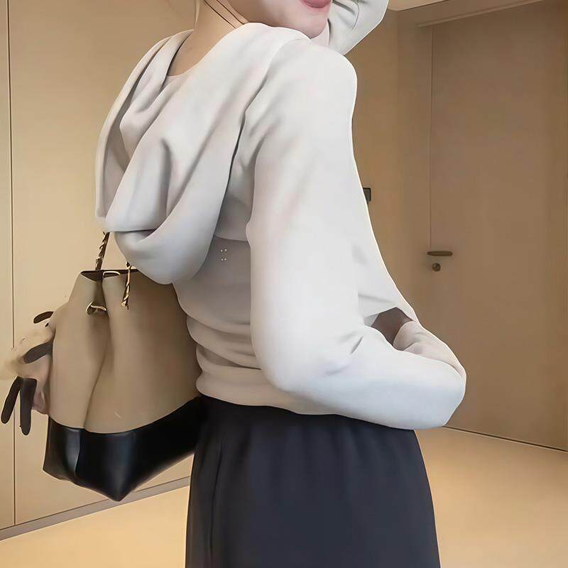 ROUMIKL欧货保暖修身双拉链连帽卫衣女士秋冬显瘦休闲运动帽衫小