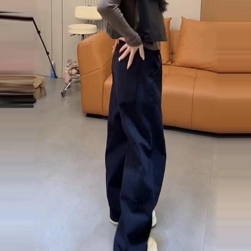 ROUMIKL牛仔裤2025新款女秋季直通弯刀裤