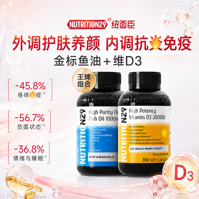 99.6%高纯鱼油+2000iu维生素D3