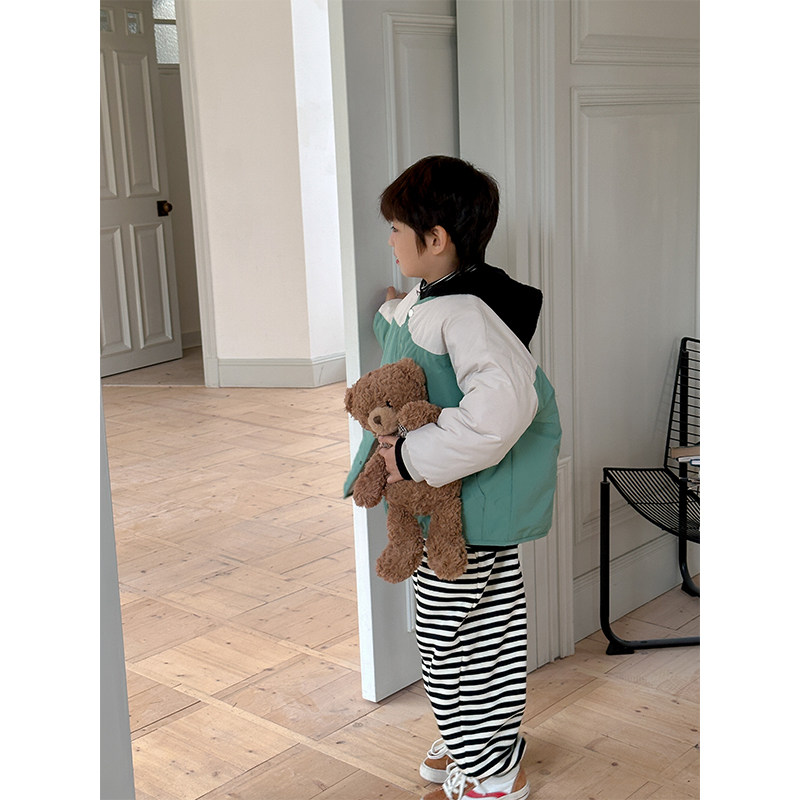 虾酱麻麻男童棉服冬装2025新款宝宝棉衣撞色洋气加厚儿童夹棉外套,童装/婴儿装/亲子装,棉袄/棉服,淘宝优惠券,粉丝福利购,淘宝优惠卷