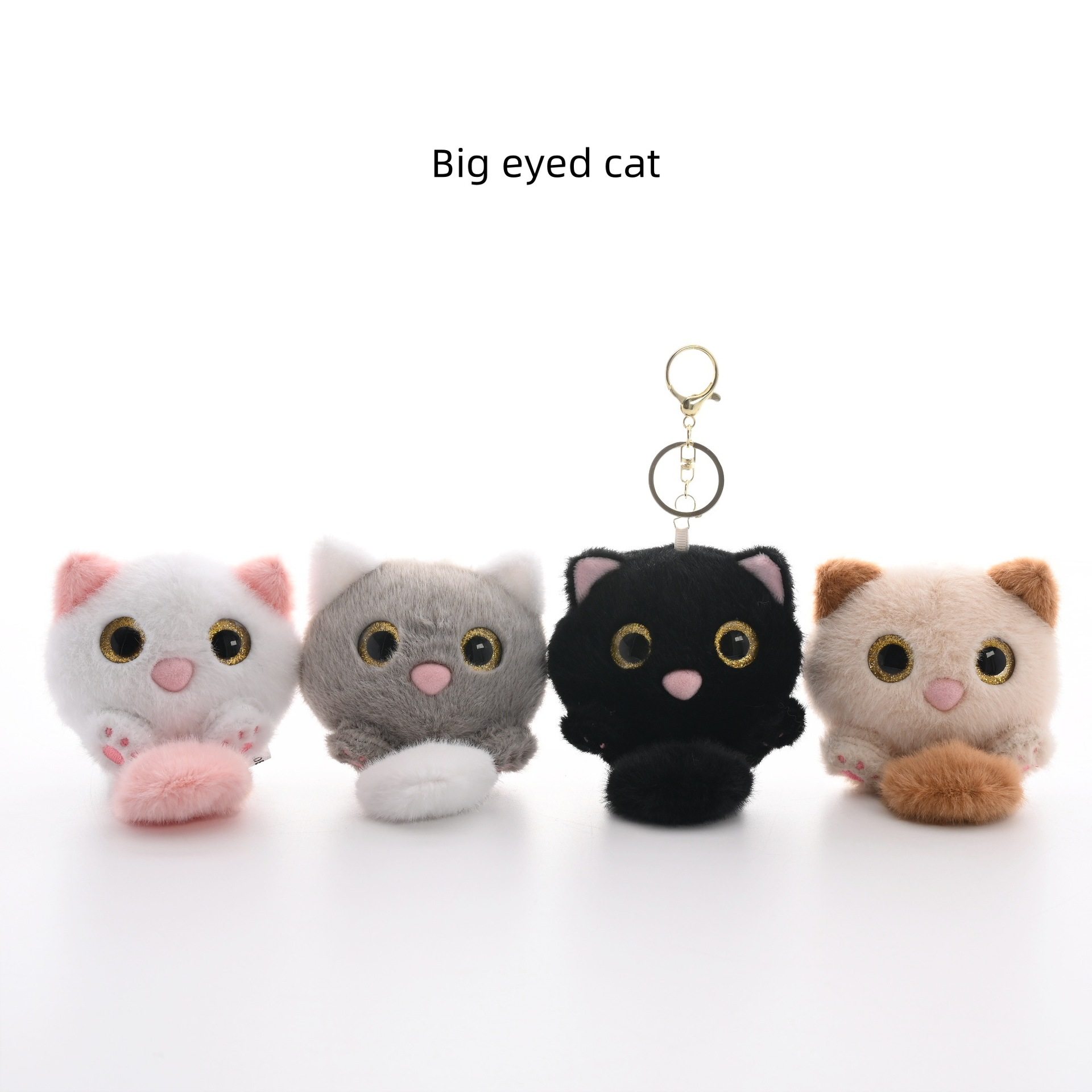 【吱吱叫】大眼猫背包挂件长尾小猫公仔饰品车钥匙扣情侣包包挂饰,玩具/童车/益智/积木/模型,胎毛挂坠/挂件,淘宝优惠券,粉丝福利购,淘宝优惠卷