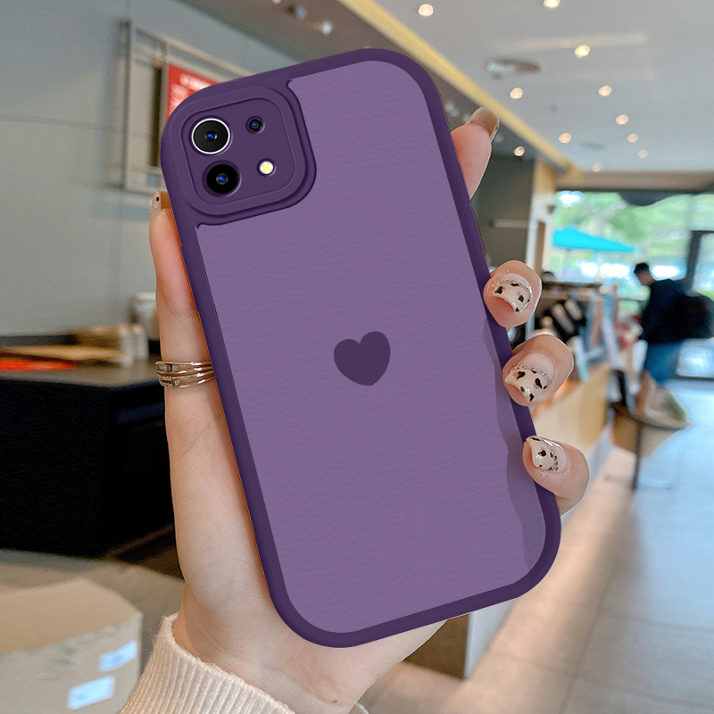 简约爱心小米11手机壳12sultra小羊皮mi12s全包13简约11ultra防摔civi2卡通红米note12pro情侣k50新款软壳