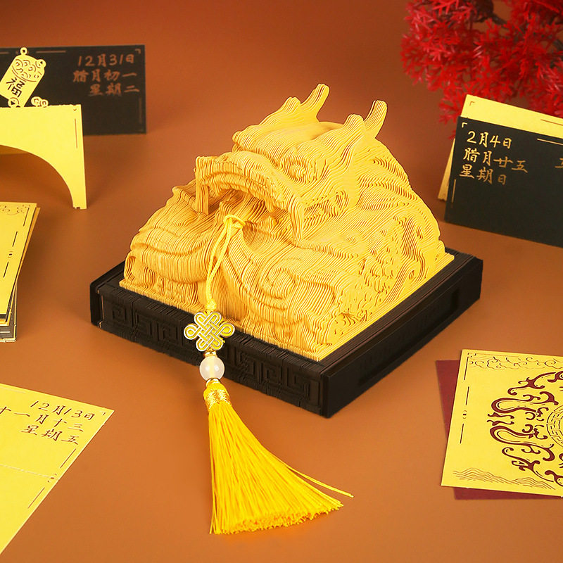 摆件纸雕立体日历日历