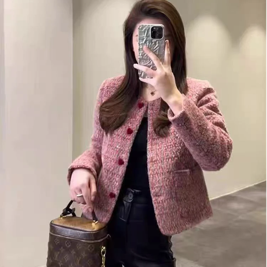 法式充绒气质小香风外套新款高级感翻领百搭精致上衣时尚纯色女装,女装/女士精品,短外套,淘宝优惠券,粉丝福利购,淘宝优惠卷