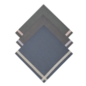 43厘米素色缎条随身携带经典 正方形全棉手帕擦汗怀旧男士 吸汗手绢