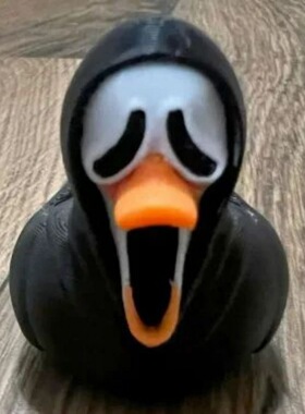 跨境新款Scream Rubber Duck尖叫橡皮鸭玩具树脂桌面摆饰礼物