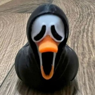 Duck尖叫橡皮鸭玩具树脂桌面摆饰礼物 Rubber 跨境新款 Scream