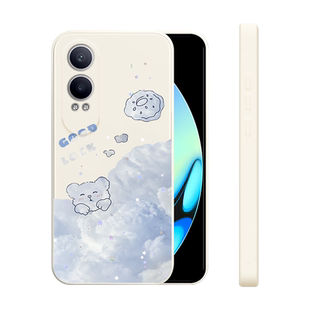 适用oppok12x手机壳新款OPPOK12X保护套液态硅胶0pp0k12x卡通云中小兔PJT110直边个性创意男女款全包防摔