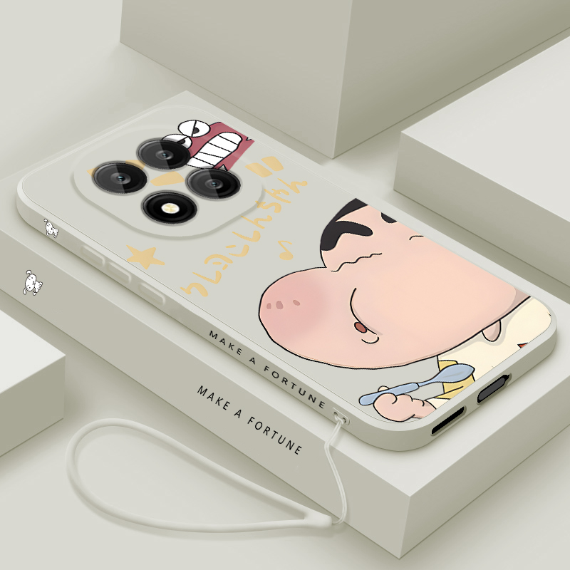 适用红米note15pro+手机壳卡通蜡笔小新Note15Pro十液态硅胶保护套noto15r超薄可爱男女款Redmi镜头全包防摔