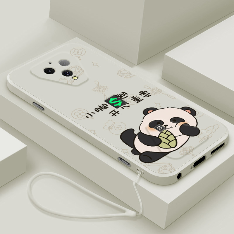 适用于黑鲨3手机壳新款液态硅胶黑鲨3pro保护套卡通翘脚熊猫腾讯游戏手机3s镜头全包防摔Nubia个性简约男女款