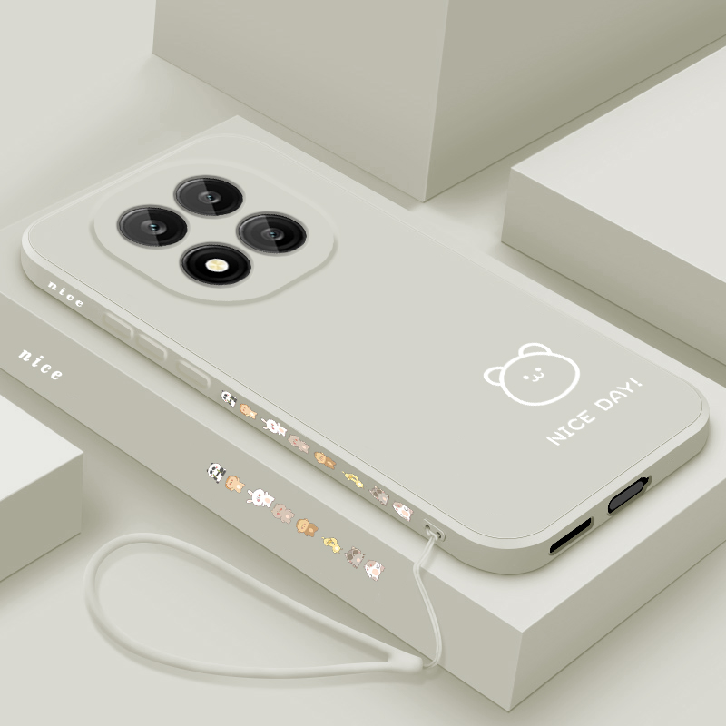 适用红米note15pro+手机壳简约小熊小兔Note15Pro十液态硅胶男女款noto15r全包防摔保护套Redmi超薄可爱软壳