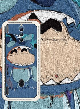 红魔8pro手机壳蜡笔小新努比亚红魔8pro十直边液态硅胶8pro+全包防摔手机套超薄nubia外壳NX729J新款男款软壳