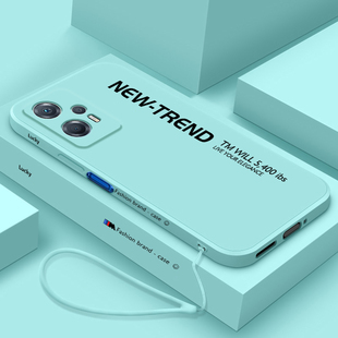 小米红米note12turbo手机壳送钢化膜redminote12turbo直边液态硅胶noto12turbo套5G全包防摔超薄外男女款简约