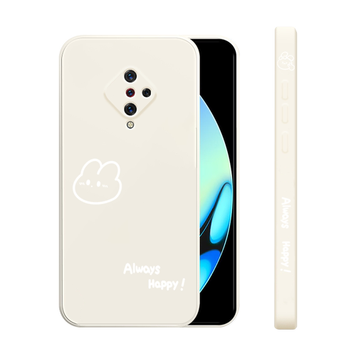 适用于vivoy9s手机壳直边液态硅胶y7s保护套y5s镜头全包防摔y3s卡通简约好运熊Y3网红新款v1v0个性创意男女款