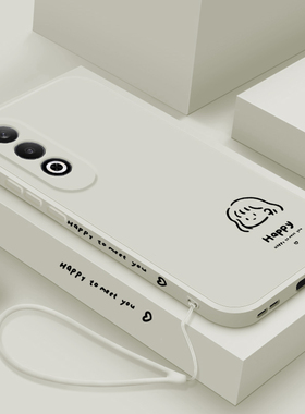 适用oppok12plus手机壳简画男女OPPOK12PLUS直边个性创意情侣款0poppo保护套全包防摔PKS110超薄可爱