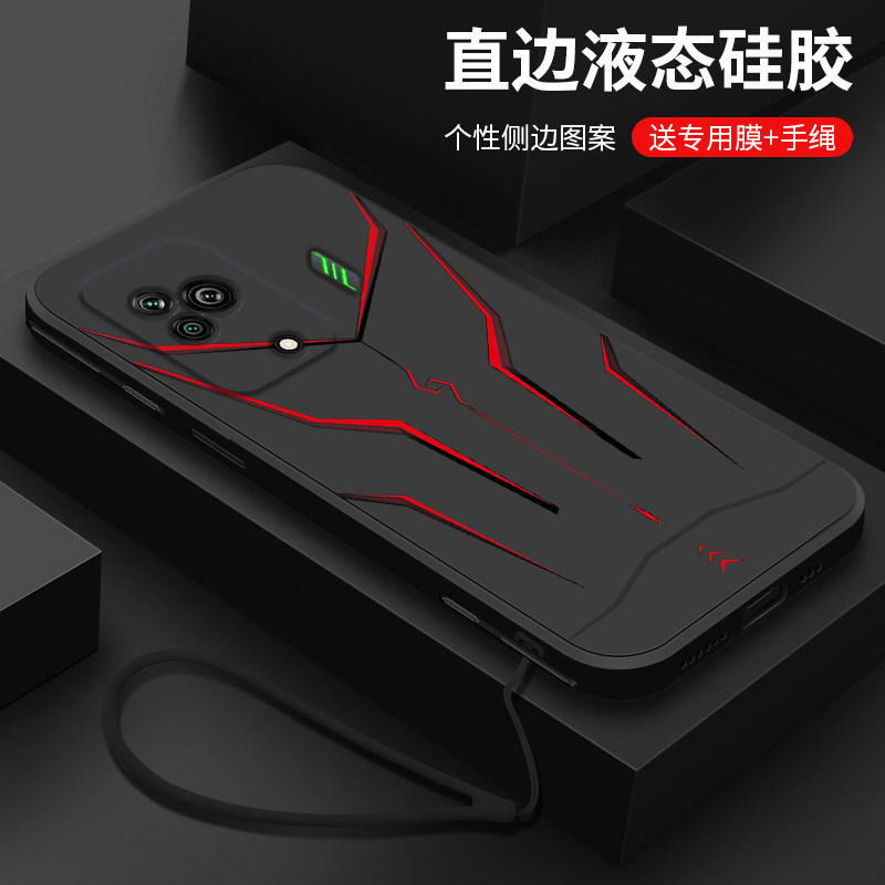 适用黑鲨5手机壳炫酷机甲4s小米黑鲨5pro全包4pro防摔5rs液态硅胶4保护套SHARK软壳KTUS-A0超薄4spro腾讯por