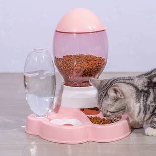 猫咪自动喂食器按压狗粮机宠物饮水器小猫饮水机狗狗喝水器不湿嘴