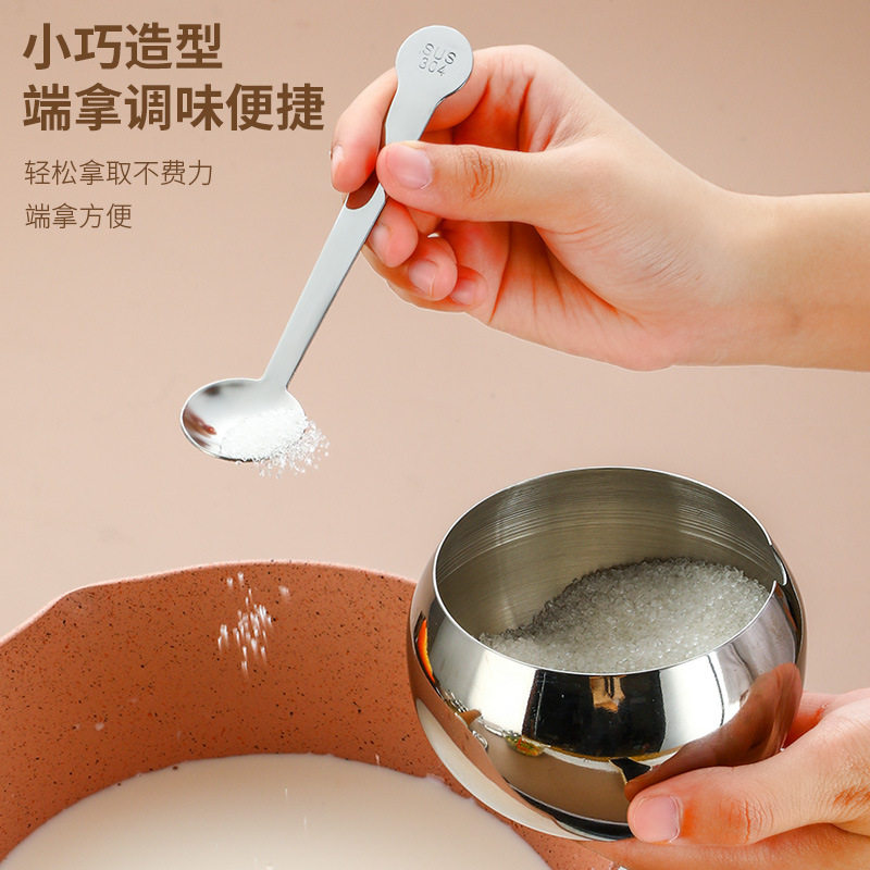 盐罐304不锈钢可视调料罐厨房调料瓶套装胡椒粉孜然调味罐调料盒