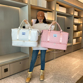 韩版 大容量健身包菱格绣线瑜伽包手提斜挎子母包待产收纳包旅行包