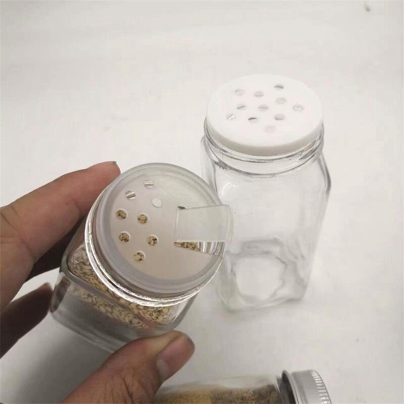 玻璃调料瓶调味罐四方形调味瓶胡椒粉瓶调味盒分装瓶香料调料缸