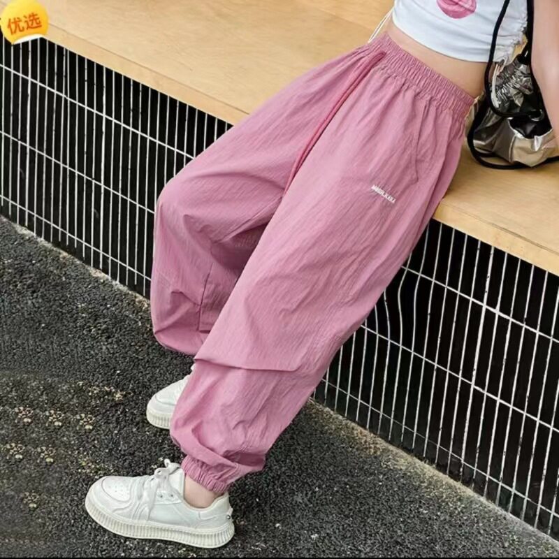 儿童裤子中大童夏季长裤超轻薄防蚊裤速干防晒束脚裤运动休闲潮款