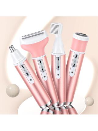 Four-In-One Women's Private Area Shaver, Electric Underarm Hair Removal Device, Trimmer, Private Area Hair Removal Razor, Eyebrow Trimmer