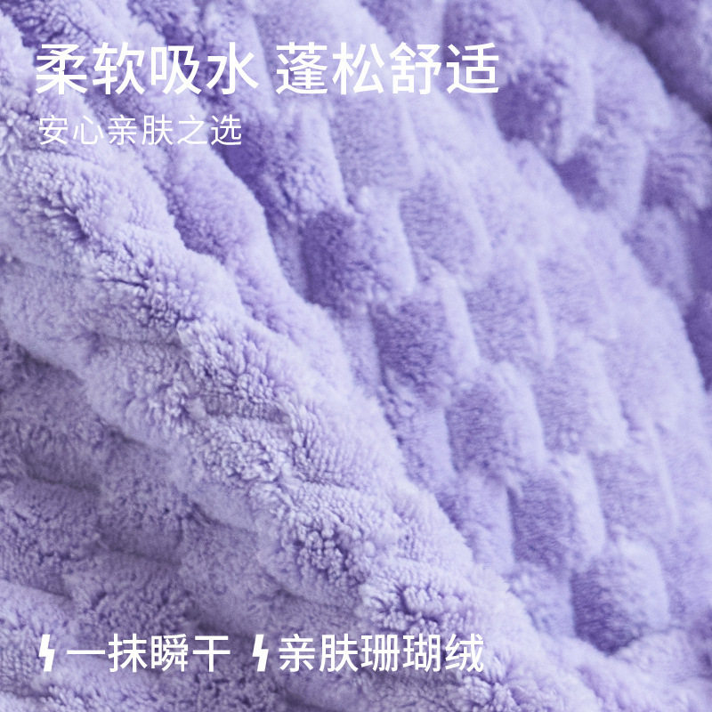 三利毛巾新款成人束发干发帽加厚珊瑚绒吸水化妆美容包头巾大浴巾