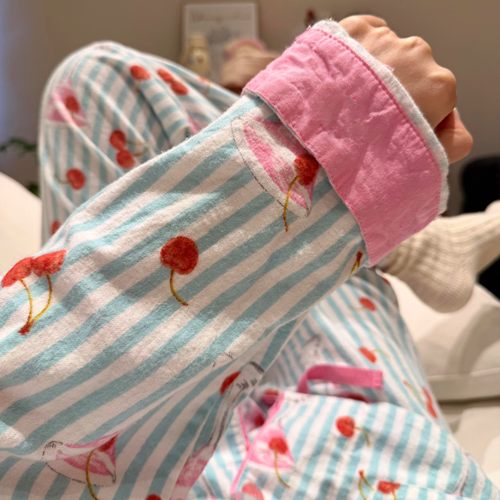 法国HoHiO甜美樱桃印花睡衣女