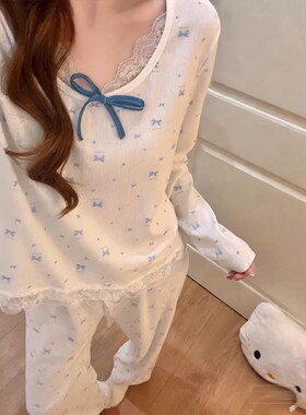 日本GP蕾丝睡衣女春秋季莫代尔纯棉2026新款纯欲风夏可外穿家居服