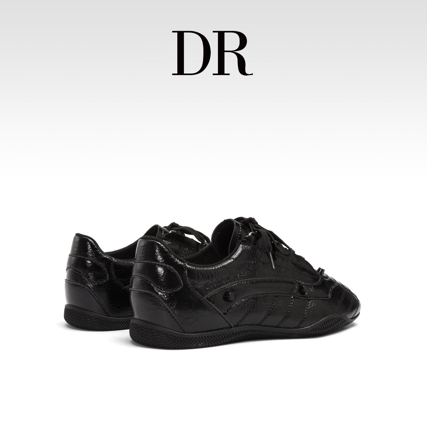 DR官方正品系带百搭黑色铆钉德训鞋女2026春季舒适轻便休闲阿甘鞋,女鞋,德训鞋,淘宝优惠券,粉丝福利购,淘宝优惠卷