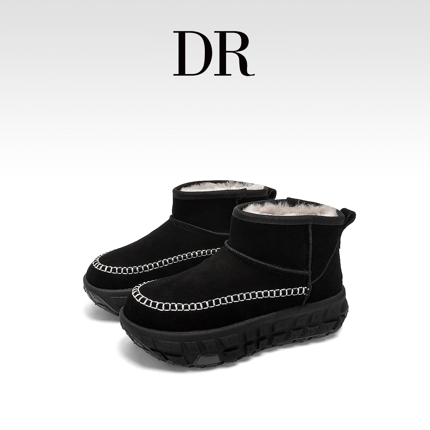 轮胎加绒保暖东北棉靴厚底雪地靴