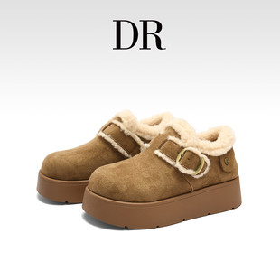 小土豆雪地靴保暖棉鞋 女2025冬季 厚底增高加绒勃肯鞋 DR官方正品